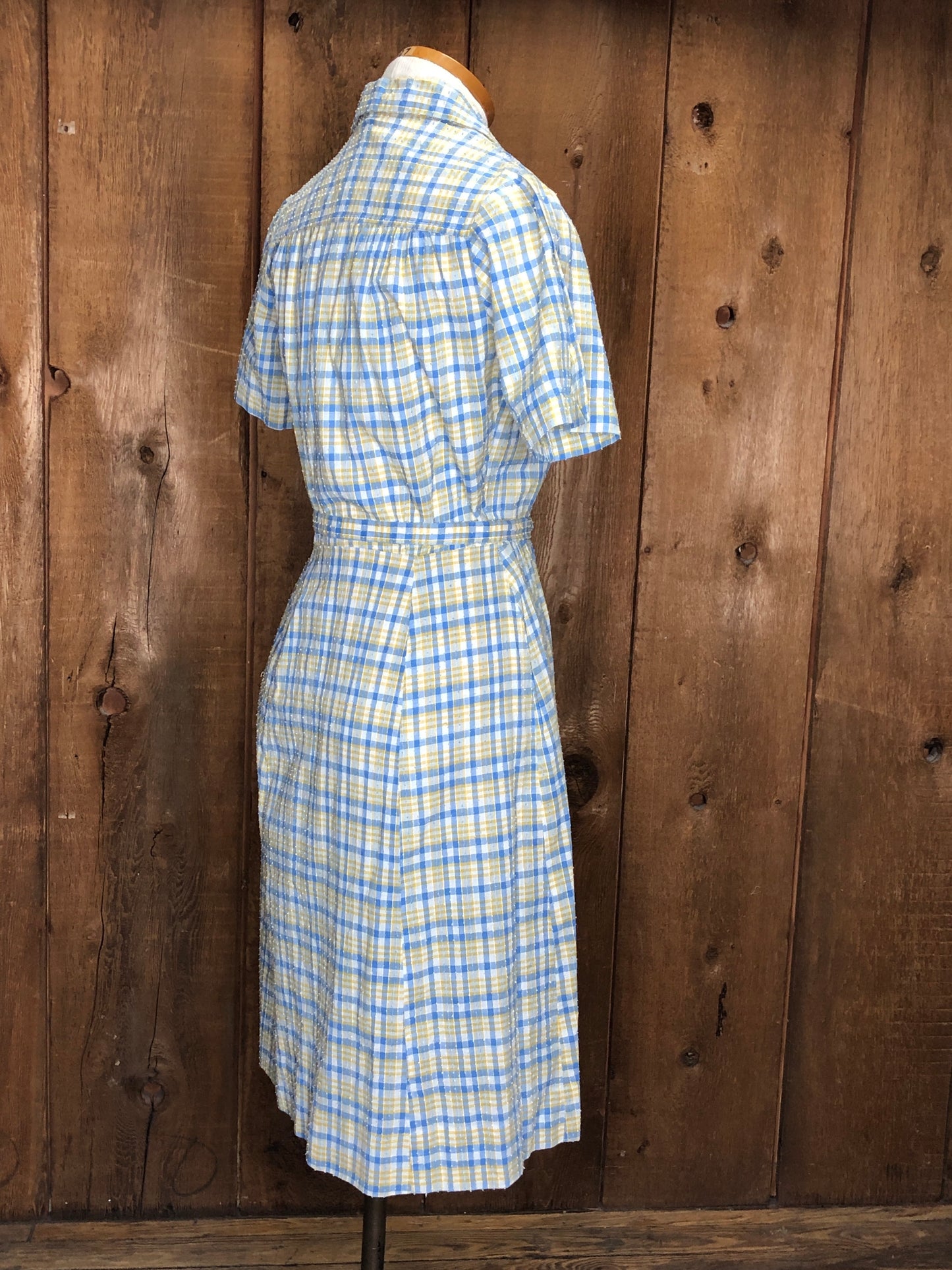 50s Activi-Tee Blu/Ylw Dress     W28"