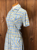 50s Activi-Tee Blu/Ylw Dress     W28"