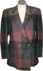 80s Majer Gordon Dusty Red Plaid Blazer    M