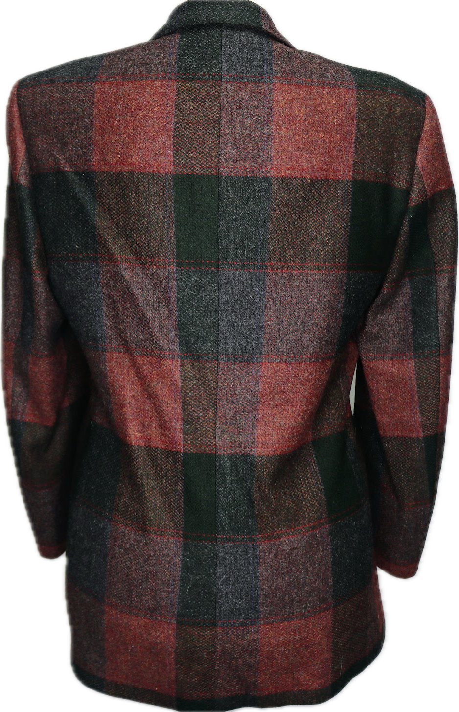 80s Majer Gordon Dusty Red Plaid Blazer    M