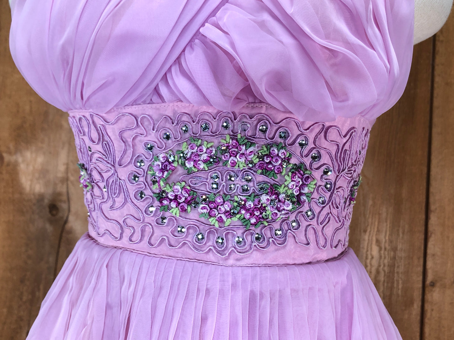 50s Lilac Organza Fit & Flare Dress    W23