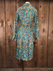 70s Muted Paisley Shirt Dress    W29