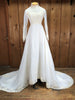 70s ILGWU Pearl & Lace Wedding Gown w/Train    W27