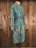 70s Muted Paisley Shirt Dress    W29