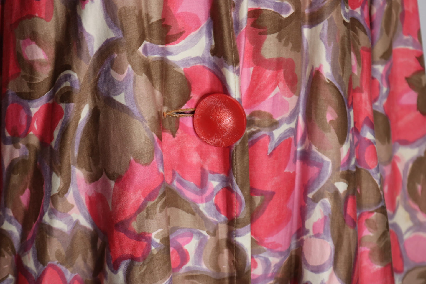 60s Raincrest Pink/Purple Floral Swing Jacket          XL