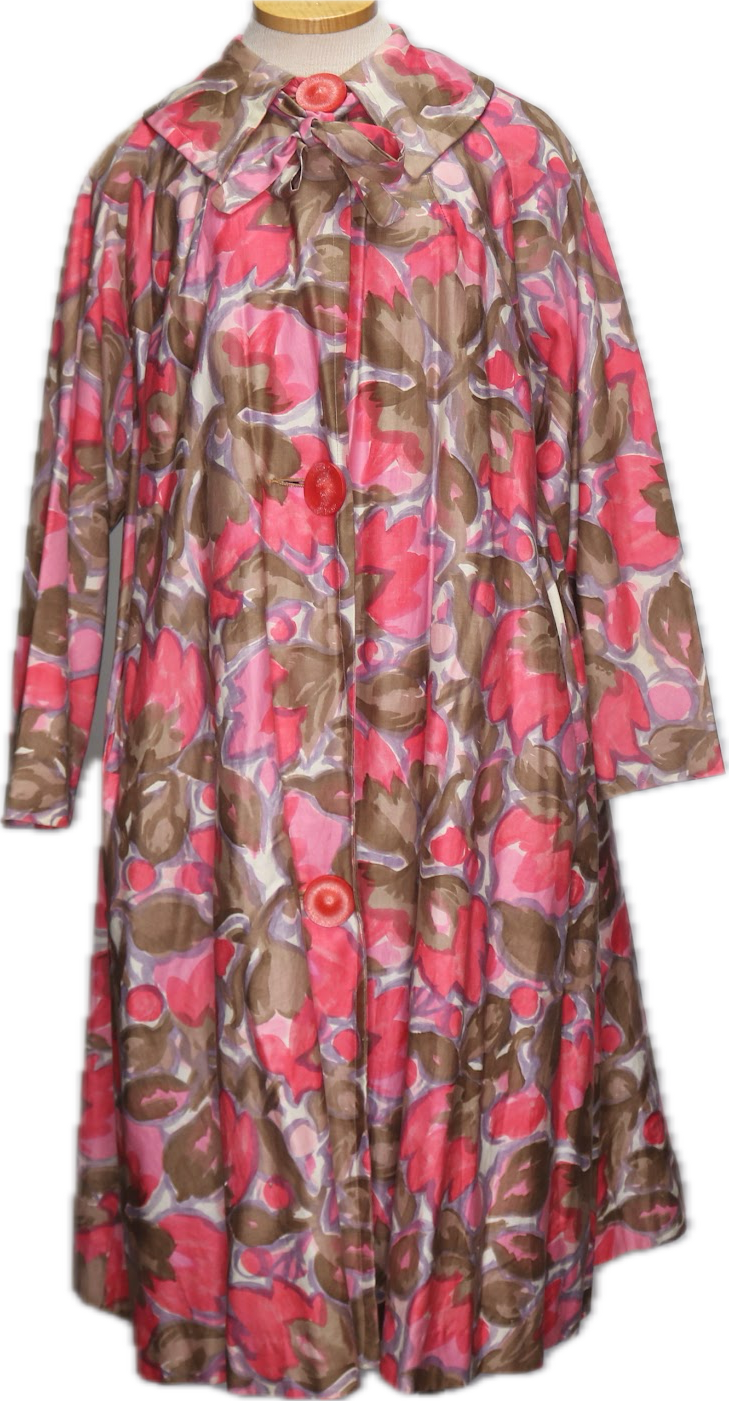 60s Raincrest Pink/Purple Floral Swing Jacket          XL