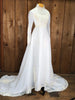 70s ILGWU Pearl & Lace Wedding Gown w/Train    W27