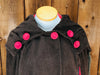 1920s House of Youth Brwn/Rd Cape Coat    S/M