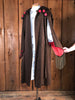 1920s House of Youth Brwn/Rd Cape Coat    S/M