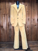 70s H.I.S Velveteen 3pc Suit     w39x31