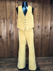 70s H.I.S Velveteen 3pc Suit     w39x31