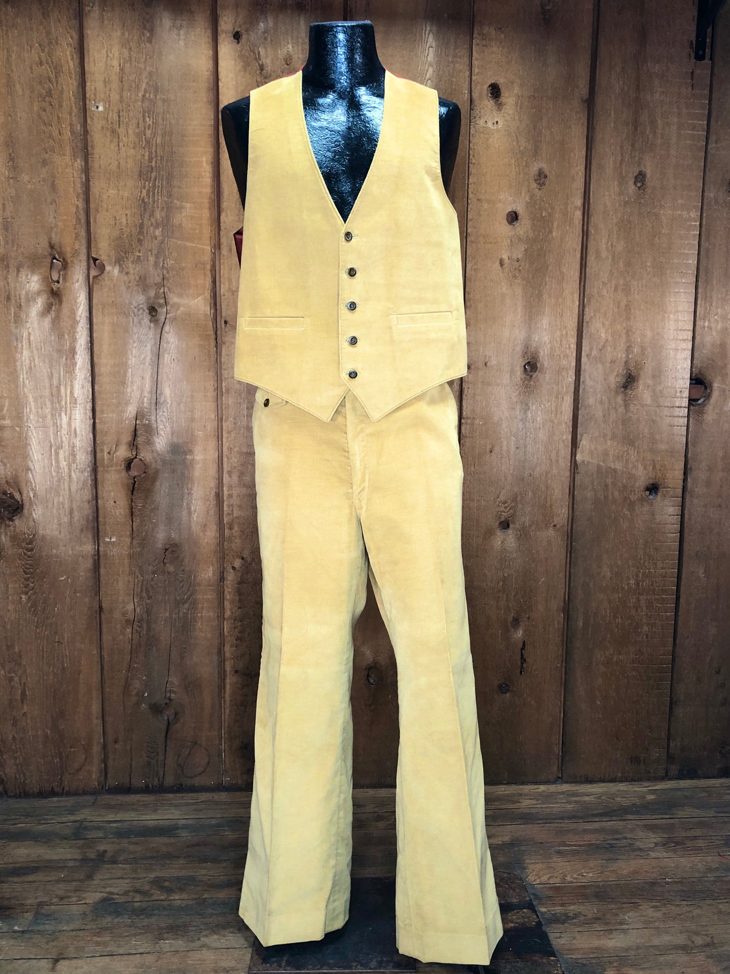 70s H.I.S Velveteen 3pc Suit     w39x31
