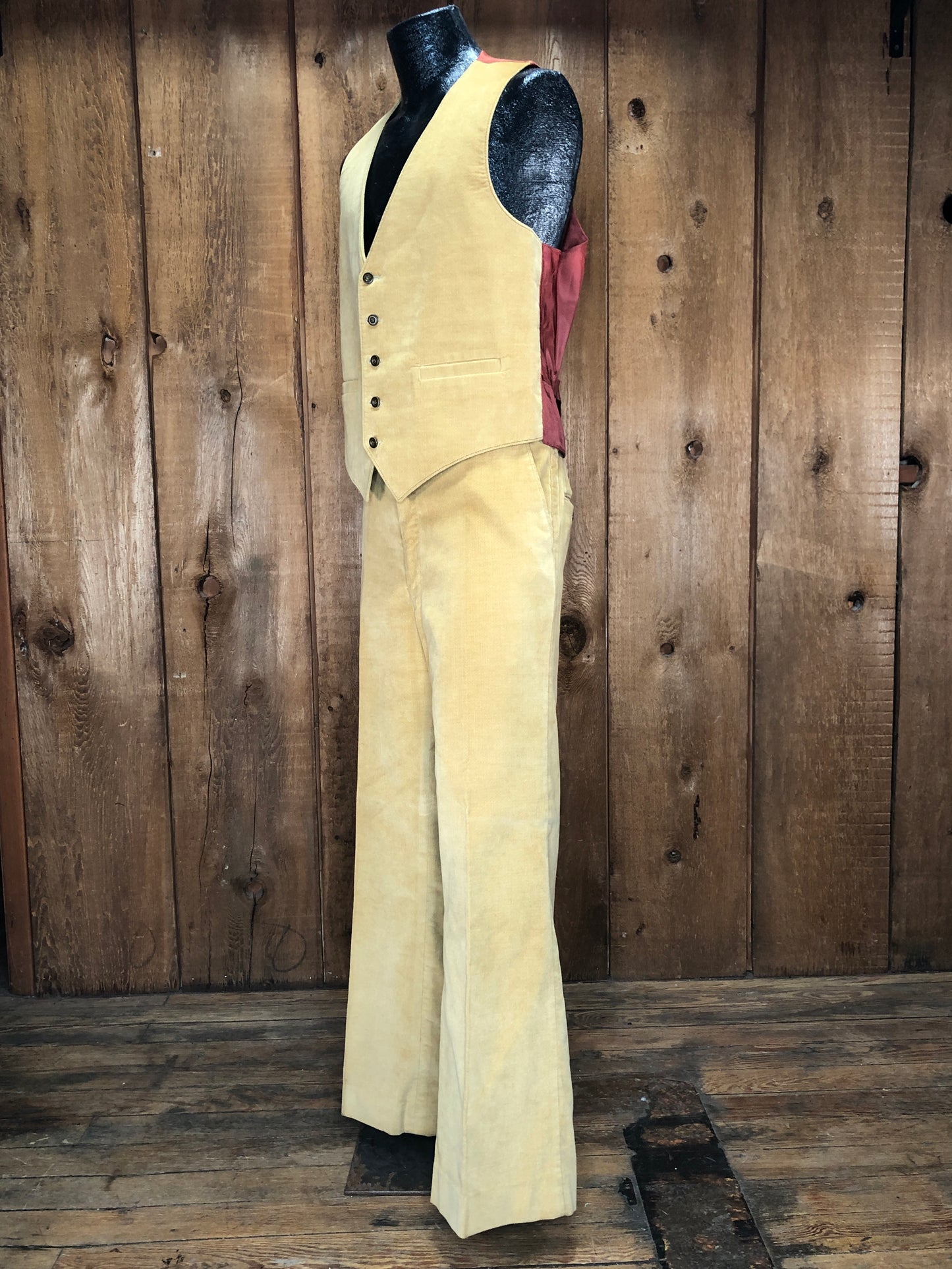 70s H.I.S Velveteen 3pc Suit     w39x31