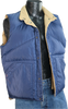 80s Camel Khaki/Blue Reversible Puffer Vest     M