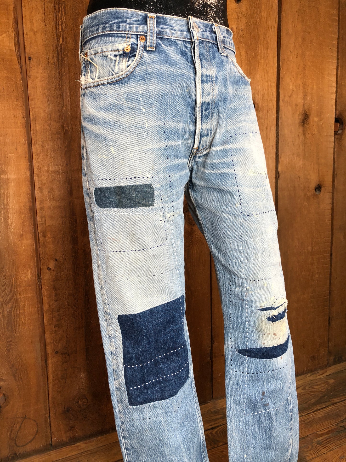 00s Levi 501  Boro Sashiko       33x36