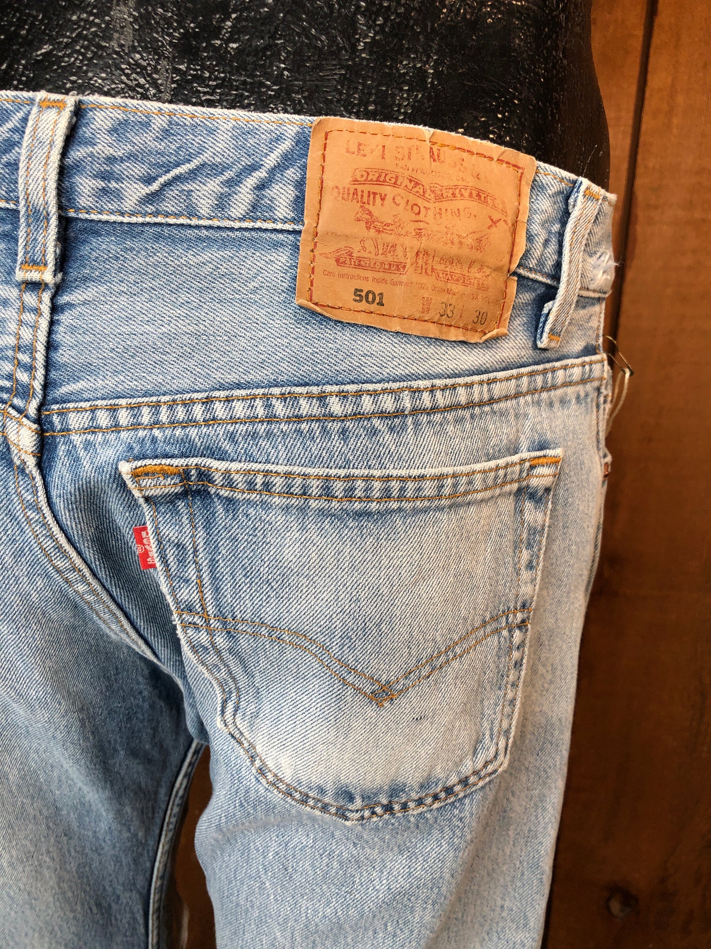 94 Levi 501 Boro Sashiko Jeans   33x30
