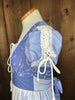 70s Gunne Sax Blue Corset Prairie Dress       w27