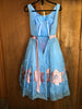 50s Blue Cotillion Formals Cupcake Dress     W24