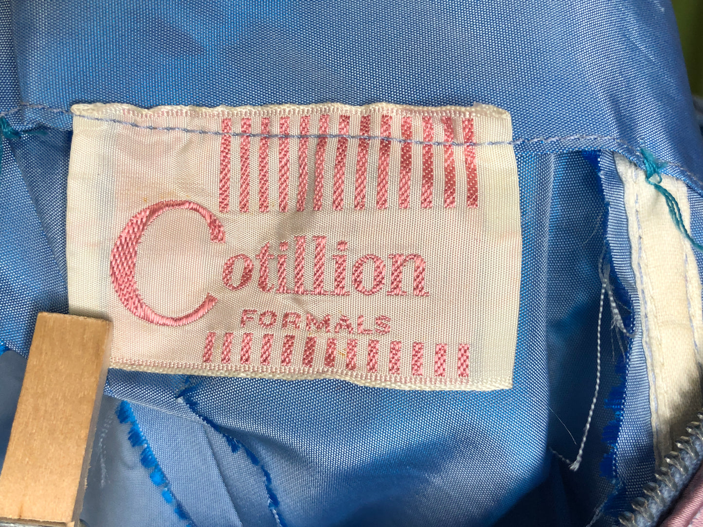 50s Blue Cotillion Formals Cupcake Dress     W24