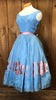 50s Blue Cotillion Formals Cupcake Dress     W24
