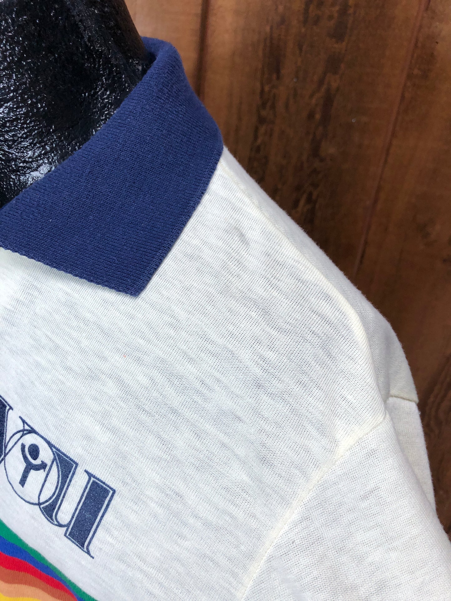 80s Collegiate Pacific Rainbow Polo   XL