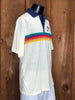 80s Collegiate Pacific Rainbow Polo   XL