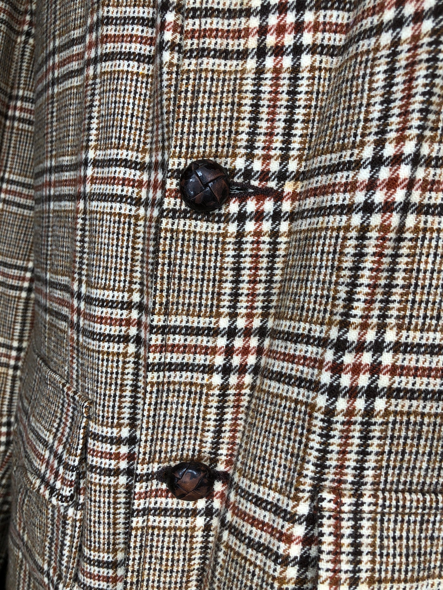 70s Pendleton Brwn Plaid Suit    W35