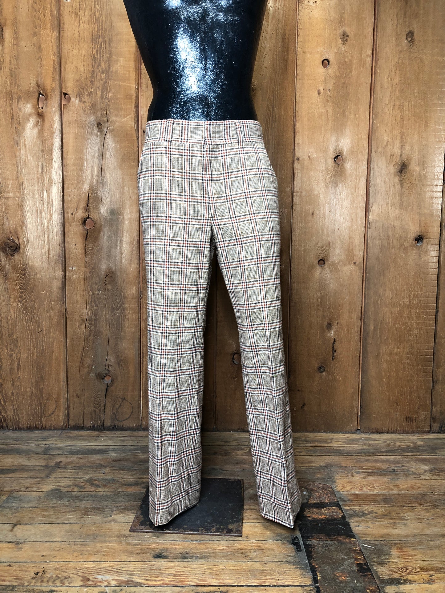 70s Pendleton Brwn Plaid Suit    W35