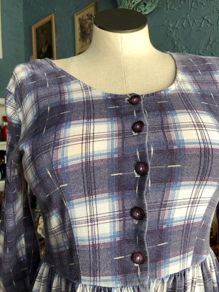 90s Next Era Plaid Jersey Dress          w32