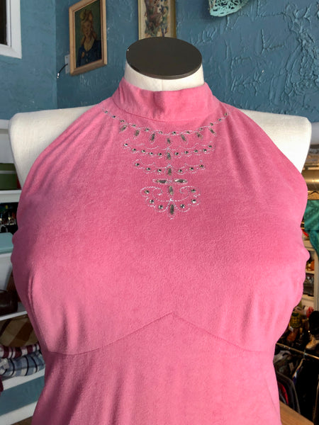 80s Nadine Pink Gown w/Bolero            w32