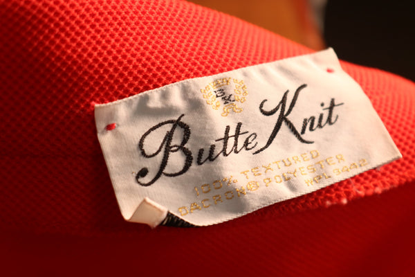70s Butte Knit Red/Wht/Blk Skirt Set      w28