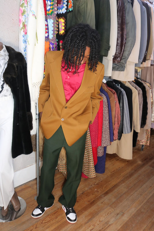 70s Levi's Gold Label Forrest Green Slacks     w37