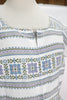 50s Maxan Grn/Purp Pattern Cotton Zip Dress   w27