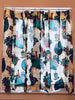 1950s Barkcloth Olive Oil Kitchen Curtains - 2 Panels
