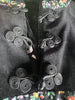 70s Gunne Sax Calico on Blk Midi Dress    S/M