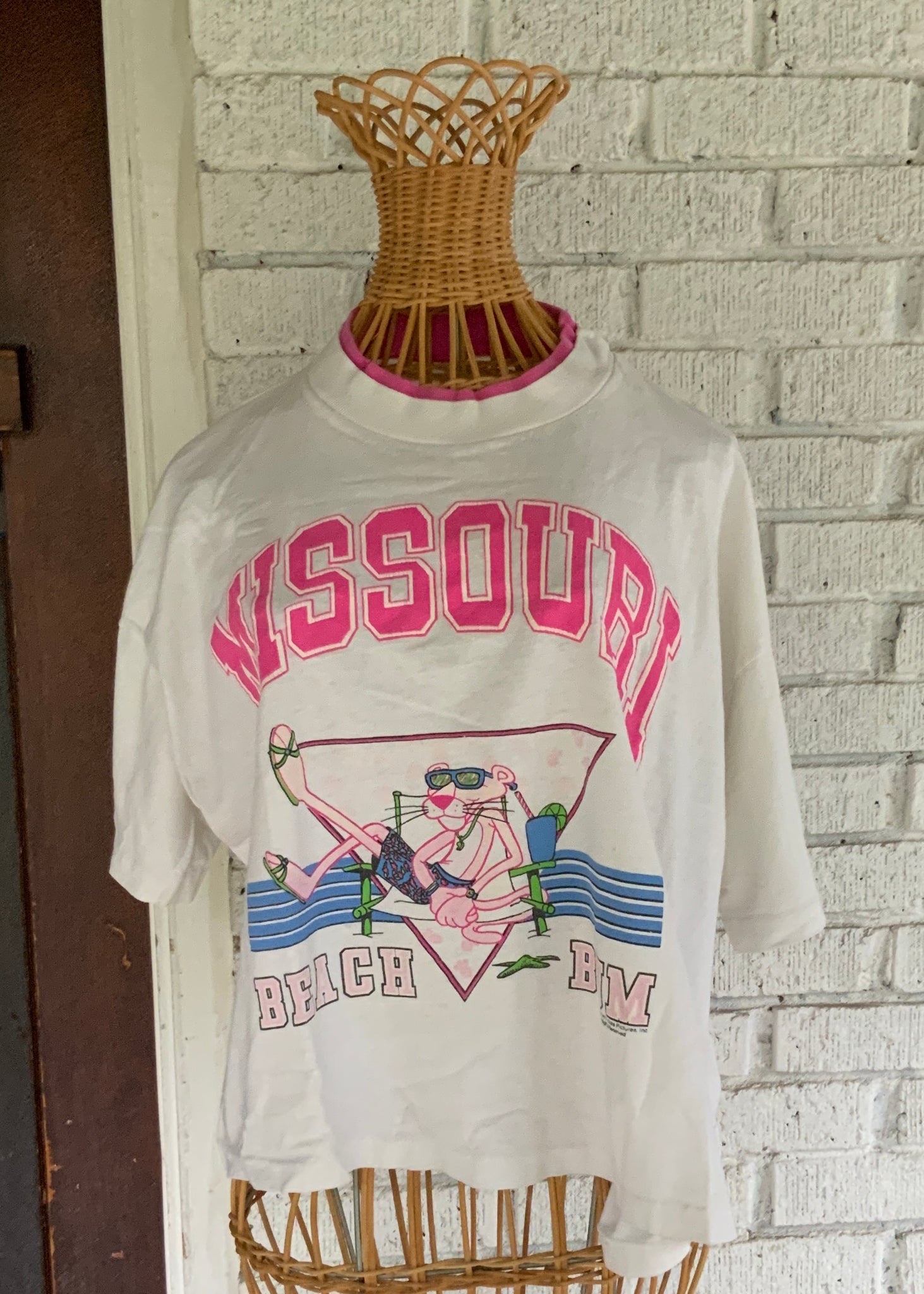 1990 Pink Panther MO Crop Tee      L