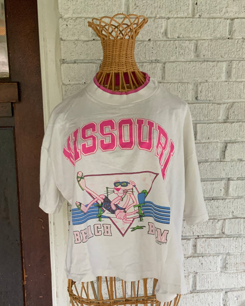 1990 Pink Panther MO Crop Tee      L