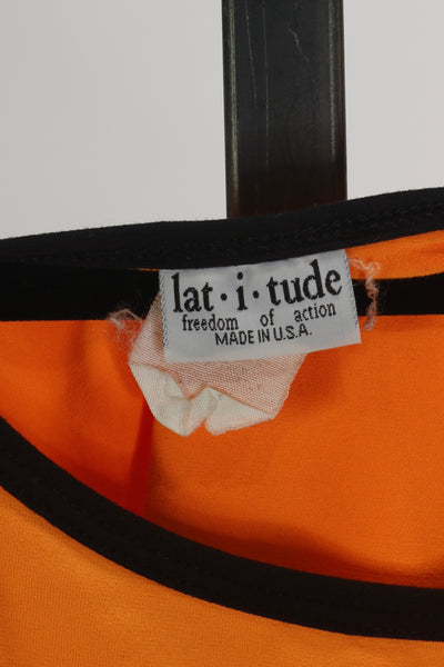 Y2K Latitude Neon Orange Tank       S