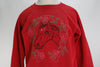 80s Red Embroidered Horse Sweatshirt        S