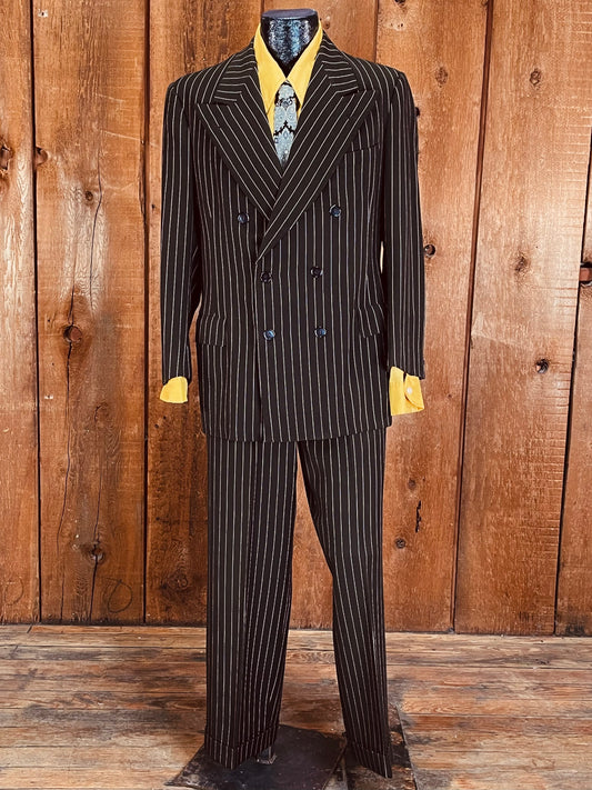 1941 Glenwood Brown Pinstripe Suit     w31