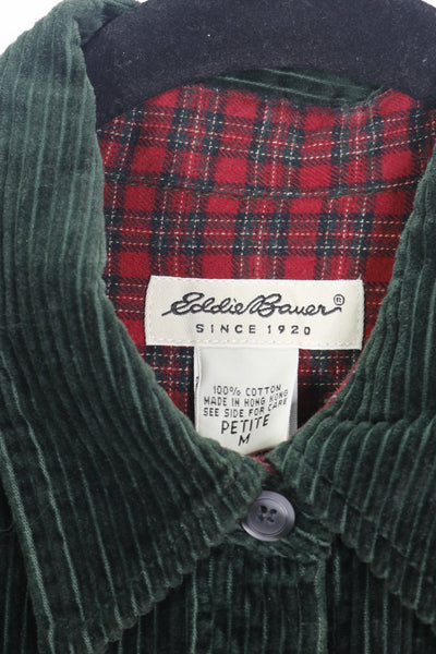 90s Eddie Bauer Green Corduroy Dress      M (w38)