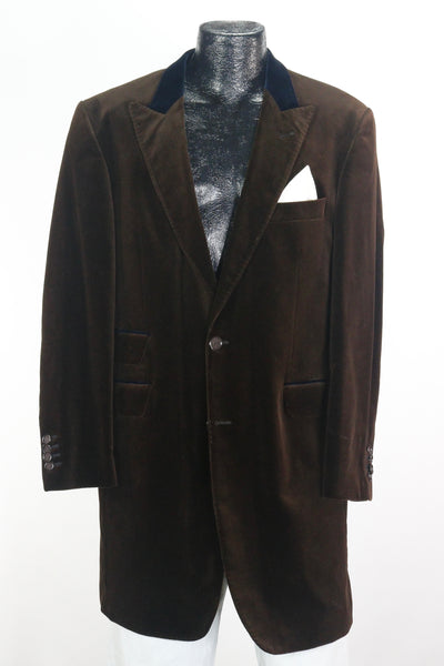 00s Edo Popken Brown Velvet Blazer     M