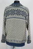 90s DALE of Norway Blue Trim Cardigan     XL