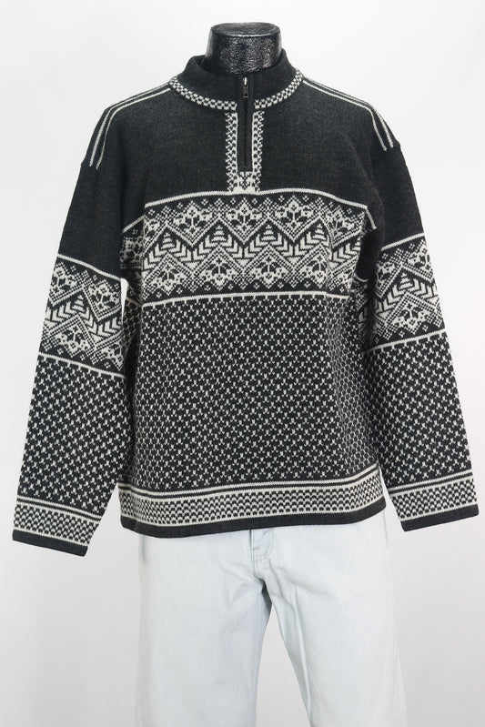 90s Nordic Design Gray Sweater      M