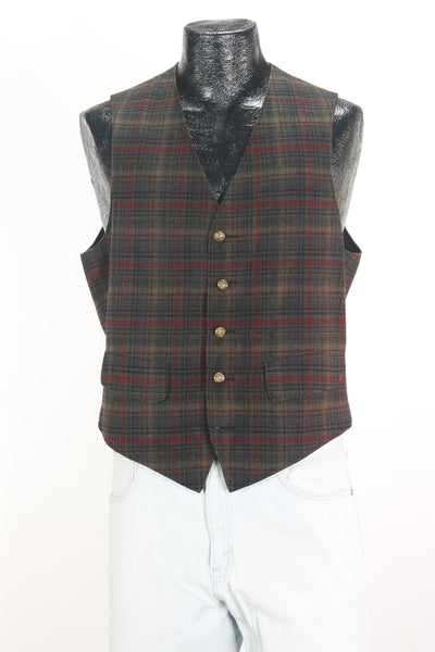 90s Pendleton Wool Tartan Vest         M