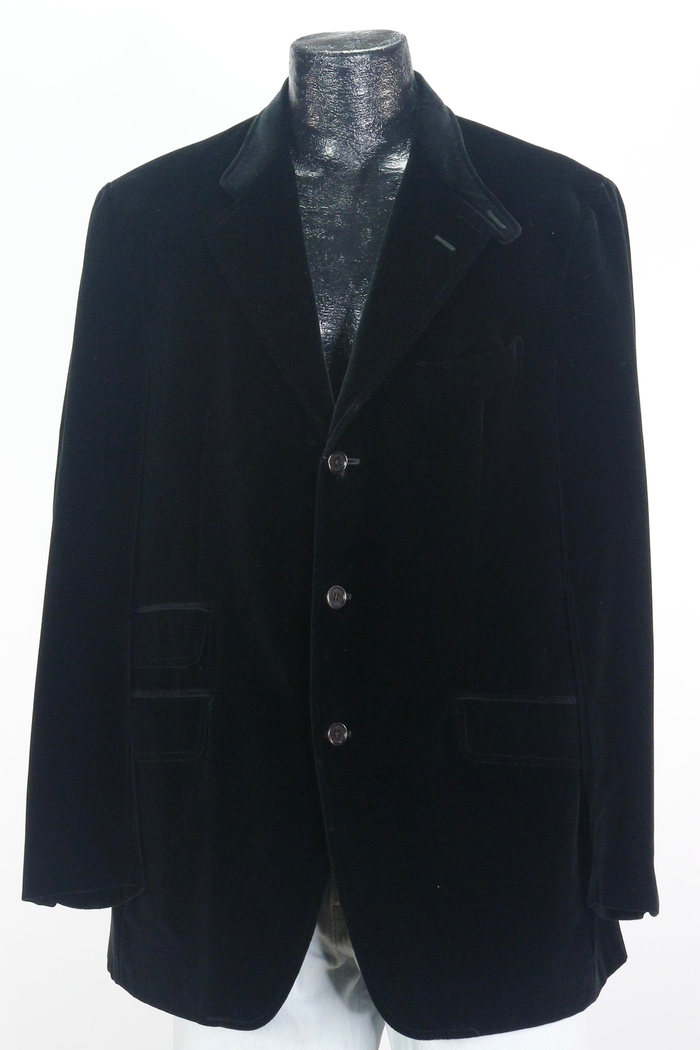 00s Etro Black Velvet Blazer     M