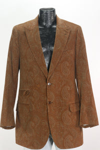 00s Paul Stuart Corduroy Paisley Blazer    L