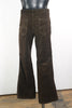 70s Sears Brown Velour Flare Pants     W32x33