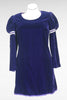 60s Purple Velvet Renaissance Mini Dress      M