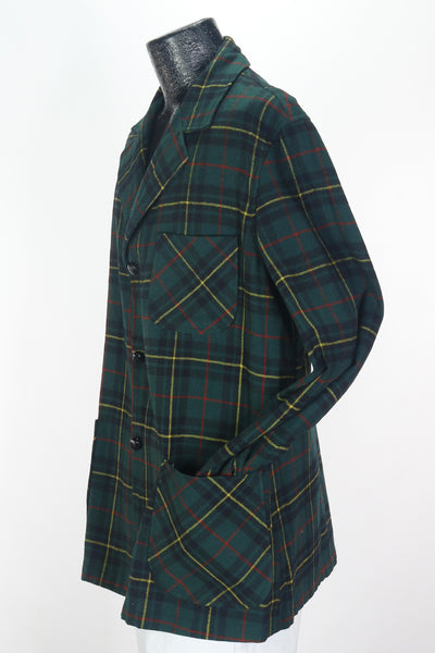 80s Pendleton Grn/Red Plaid Blazer      L